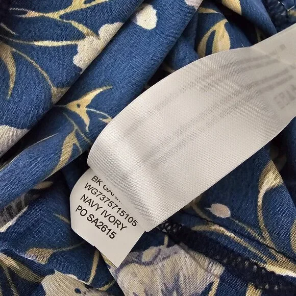 ❤️203 Band Of the Free Chambray Denim Floral Boho Tier Midi Dress - Picture 9 of 10